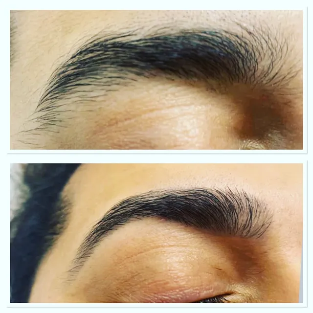 Brow shape and tint, neatly defined
