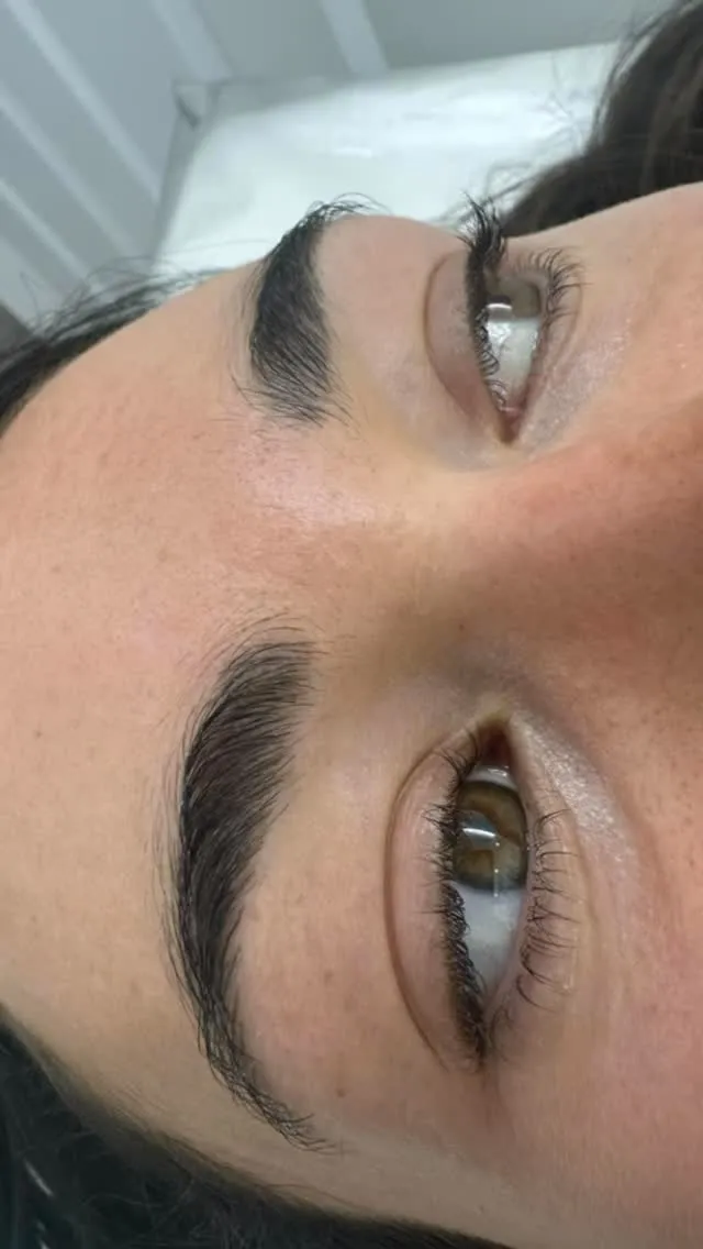 Korean lash lift, natural and lifted